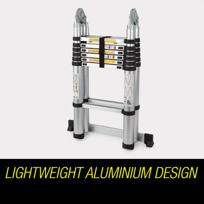 Bullet 4.4m Multipurpose Aluminium Telescopic Folding Ladder Alloy Extension Steps V219-LDRTELBULA44A