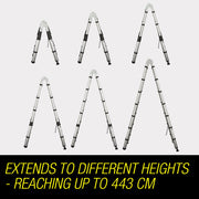 Bullet 4.4m Multipurpose Aluminium Telescopic Folding Ladder Alloy Extension Steps V219-LDRTELBULA44A