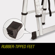 Bullet 4.4m Multipurpose Aluminium Telescopic Folding Ladder Alloy Extension Steps V219-LDRTELBULA44A