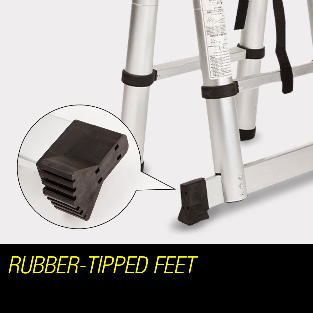 Bullet 4.4m Multipurpose Aluminium Telescopic Folding Ladder Alloy Extension Steps V219-LDRTELBULA44A