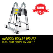 Bullet 5m Telescopic Aluminium Multipurpose Ladder Extension Alloy Step V219-LDRTELBULA50A