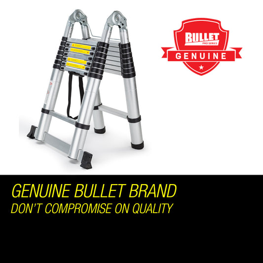 Bullet 5m Telescopic Aluminium Multipurpose Ladder Extension Alloy Step V219-LDRTELBULA50A