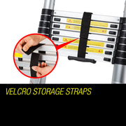 Bullet 5m Telescopic Aluminium Multipurpose Ladder Extension Alloy Step V219-LDRTELBULA50A