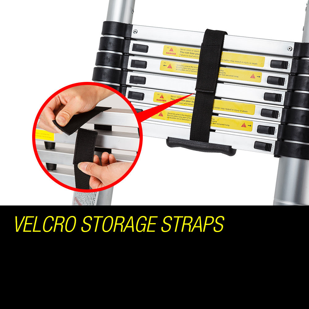 Bullet 5m Telescopic Aluminium Multipurpose Ladder Extension Alloy Step V219-LDRTELBULA50A