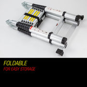 Bullet 5m Telescopic Aluminium Multipurpose Ladder Extension Alloy Step V219-LDRTELBULA50A
