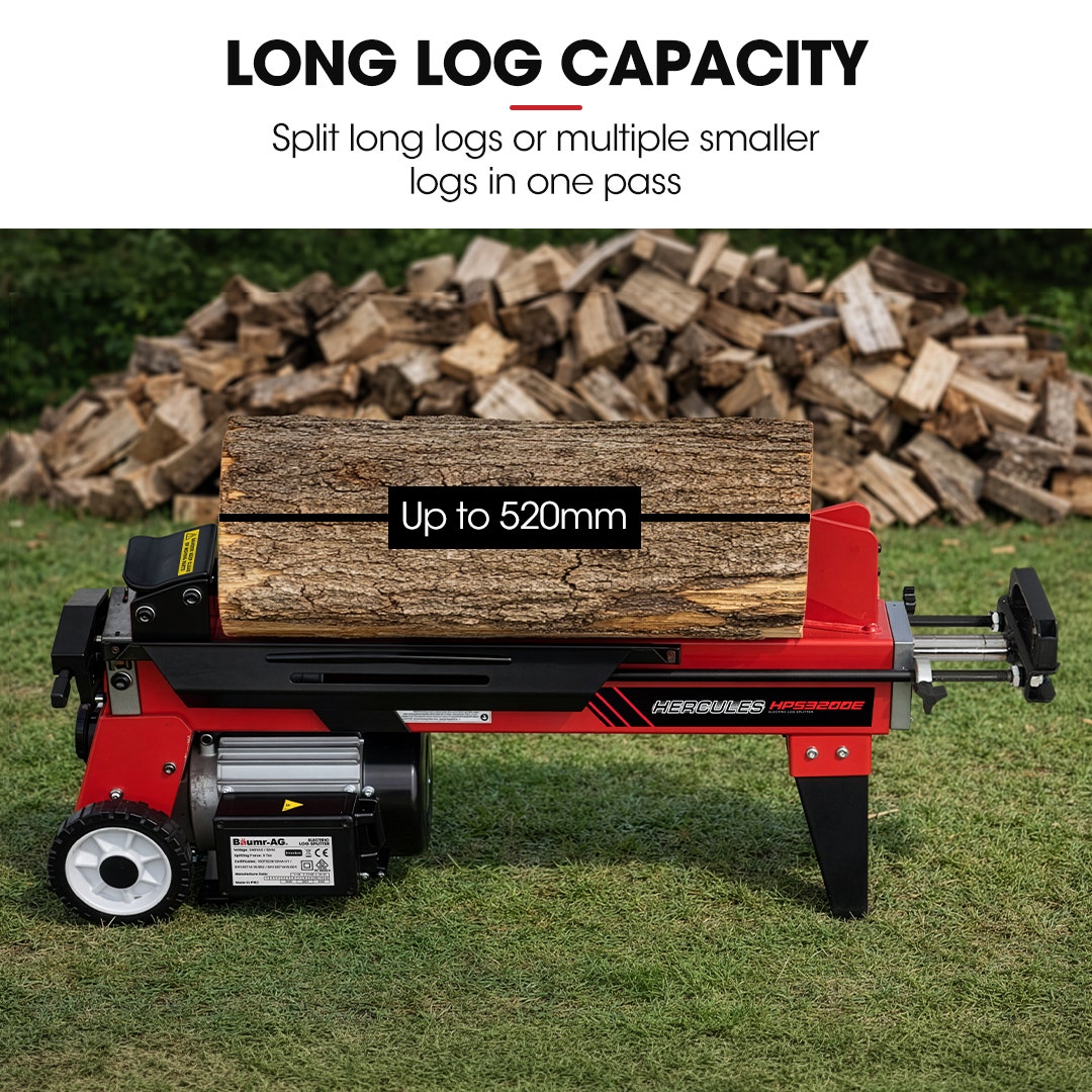 Baumr-AG 9 Ton Electric Log Splitter 9T Wood Cutter Hydraulic Fire Wood Block Axe Small Machine V219-LGSELEBMRA3M2