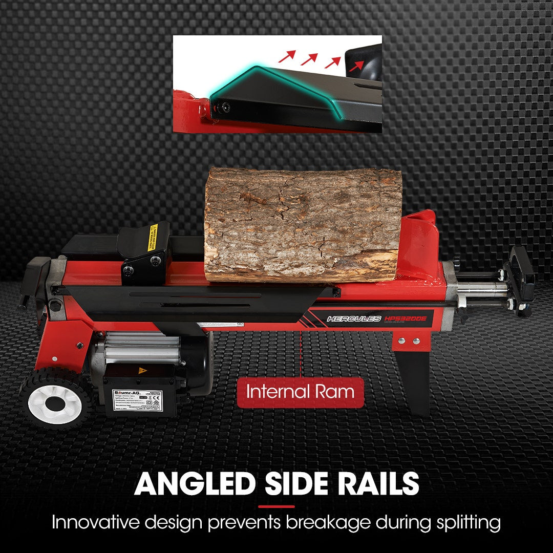 Baumr-AG 9 Ton Electric Log Splitter 9T Wood Cutter Hydraulic Fire Wood Block Axe Small Machine V219-LGSELEBMRA3M2