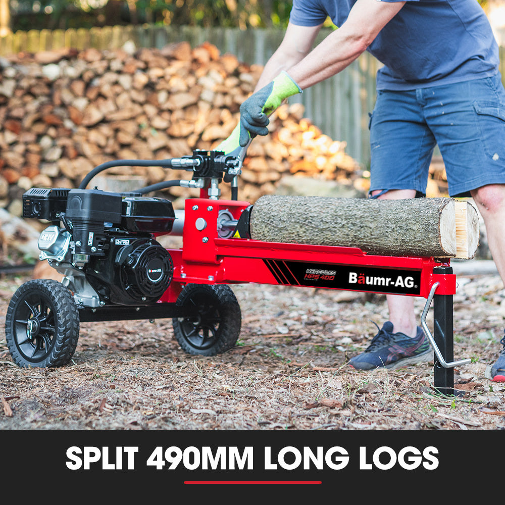 BAUMR-AG 12 Tonne Petrol Hydraulic Wood Log Splitter, - HPS400 V219-LGSPTRBM4C0B