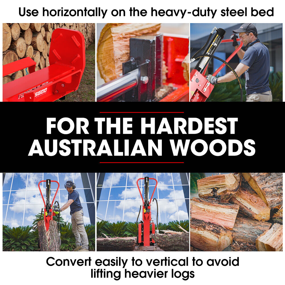 BAUMR-AG 20 Tonne Petrol Hydraulic Wood Log Splitter, Horizontal and Vertical Logsplitter - HPS500 V219-LGSPTRBM5C0A