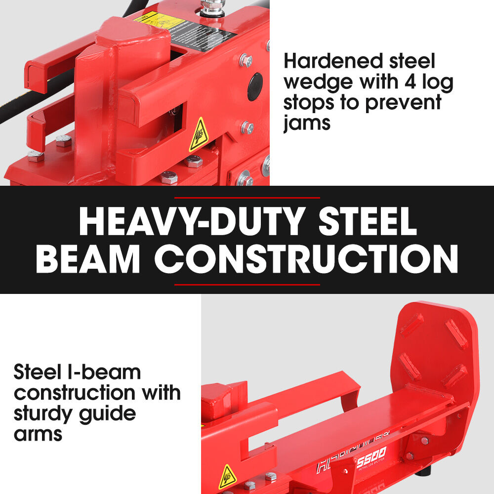 BAUMR-AG 20 Tonne Petrol Hydraulic Wood Log Splitter, Horizontal and Vertical Logsplitter - HPS500 V219-LGSPTRBM5C0A