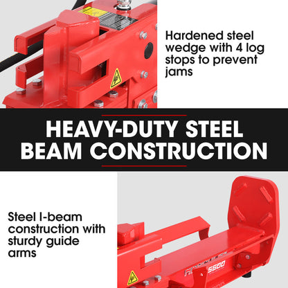 BAUMR-AG 20 Tonne Petrol Hydraulic Wood Log Splitter, Horizontal and Vertical Logsplitter - HPS500 V219-LGSPTRBM5C0A