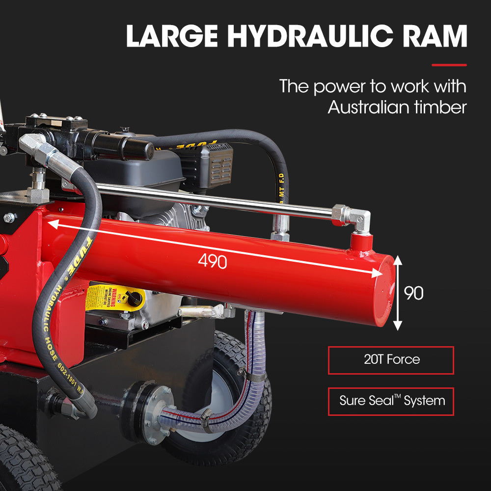 Baumr-AG 20 Tonne Hydraulic Petrol Log Splitter 8HP Wood Firewood Cutter - HPS600 V219-LGSPTRBM6C0B