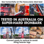 Baumr-AG 40 Tonne Petrol Hydraulic Horizontal and Vertical Towed Wood Log Splitter - HPS700 V219-LGSPTRBM7C0A
