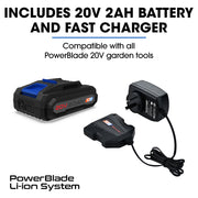 POWERBLADE LN4 20V Cordless Electric Line Trimmer & Garden Edger Kit, with Battery and Fast Charger V219-LTMCLSPBLN2A