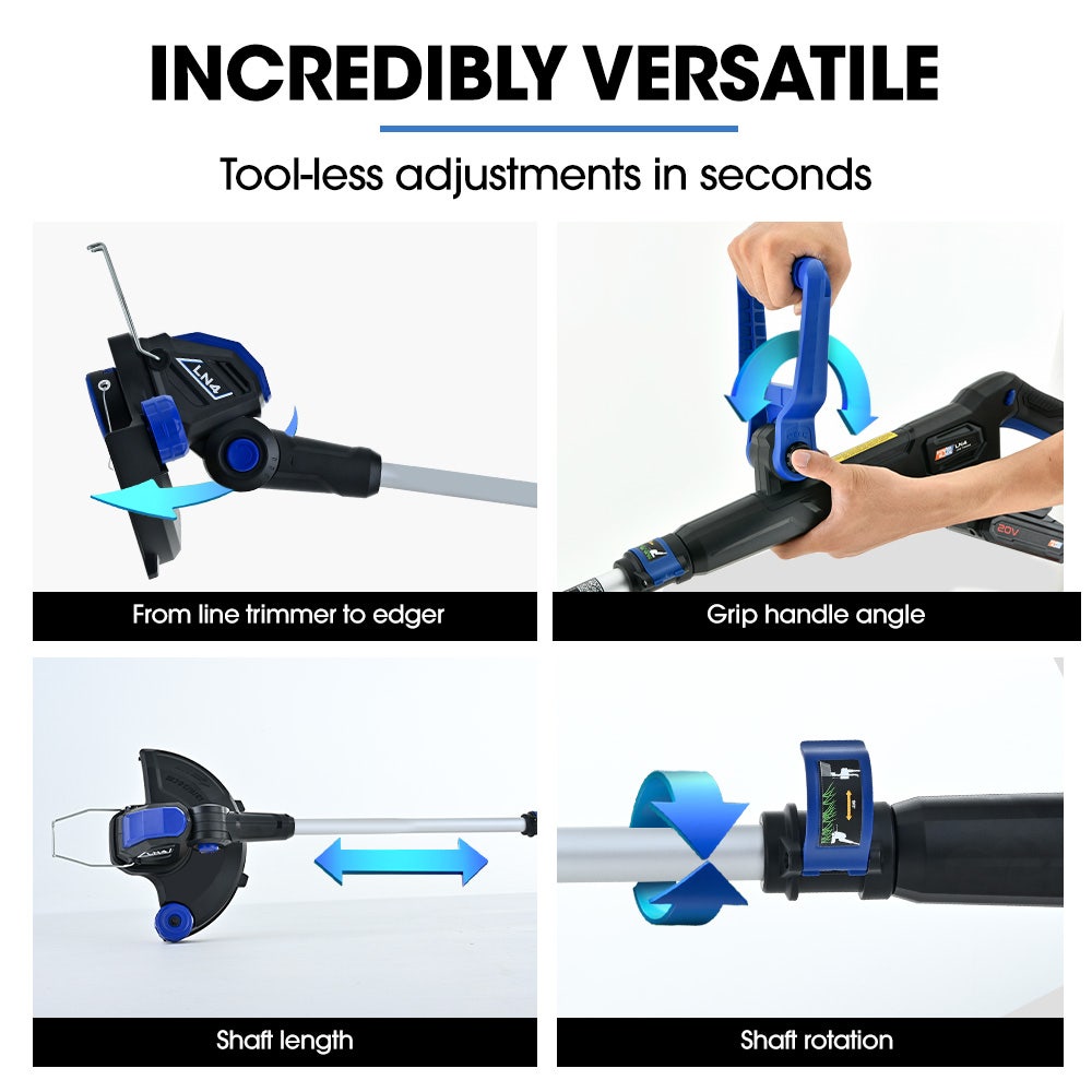POWERBLADE LN4 20V Cordless Electric Line Trimmer & Garden Edger, Skin Only V219-LTMCLSPBSL2A