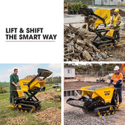 BAUMR-AG Tracked High Lifting/Tipping Power Barrow, 500kg Load Capacity, Hydrostatic, 9hp Engine V219-MATPBRBM9CHA
