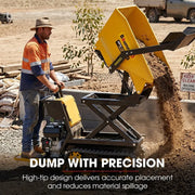 BAUMR-AG Tracked High Lifting/Tipping Power Barrow, 500kg Load Capacity, Hydrostatic, 9hp Engine V219-MATPBRBM9CHA