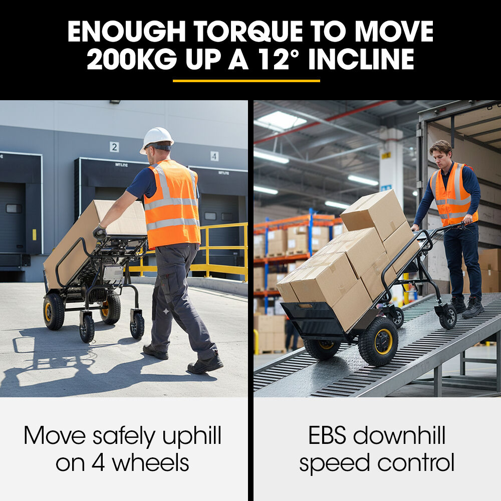 BAUMR-AG 40V Li-ion 260kg Electric Powered Hand Truck Trolley, 400W Brushless motor, Up to 6km/h, 4hr V219-MATPTLBM1M0A