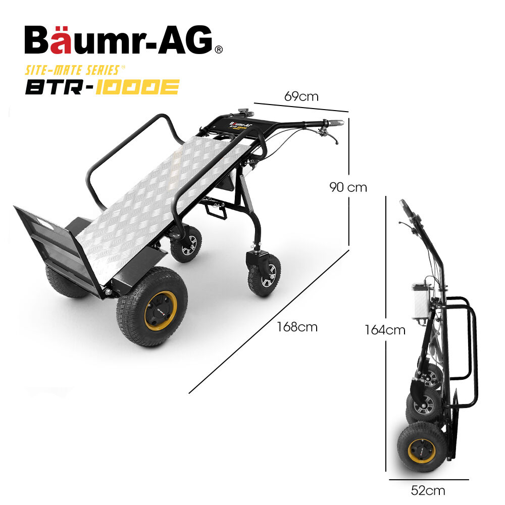 BAUMR-AG 40V Li-ion 260kg Electric Powered Hand Truck Trolley, 400W Brushless motor, Up to 6km/h, 4hr V219-MATPTLBM1M0A