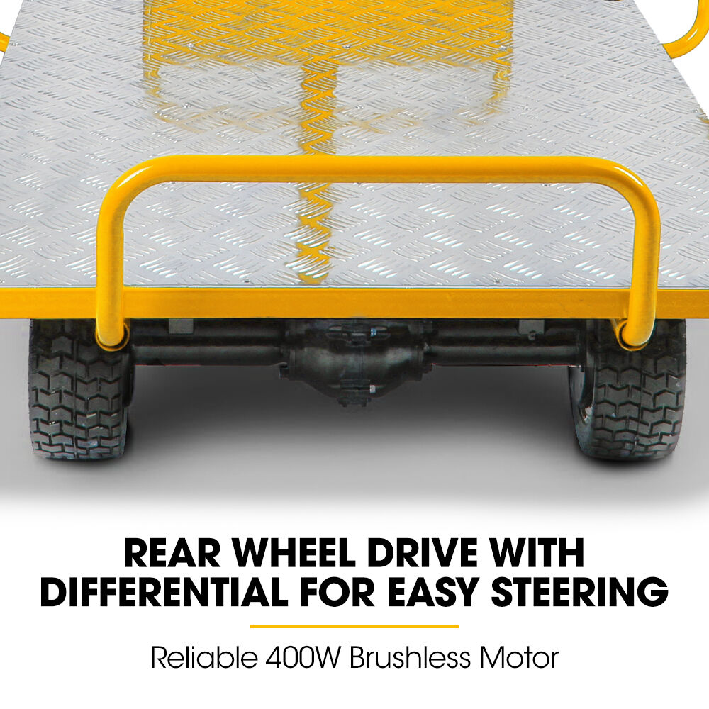 BAUMR-AG 40V Li-ion 400kg Electric Powered Platform Trolley, Adjustable Tray, Utility Cart Trolley for V219-MATPTLBM1M2A