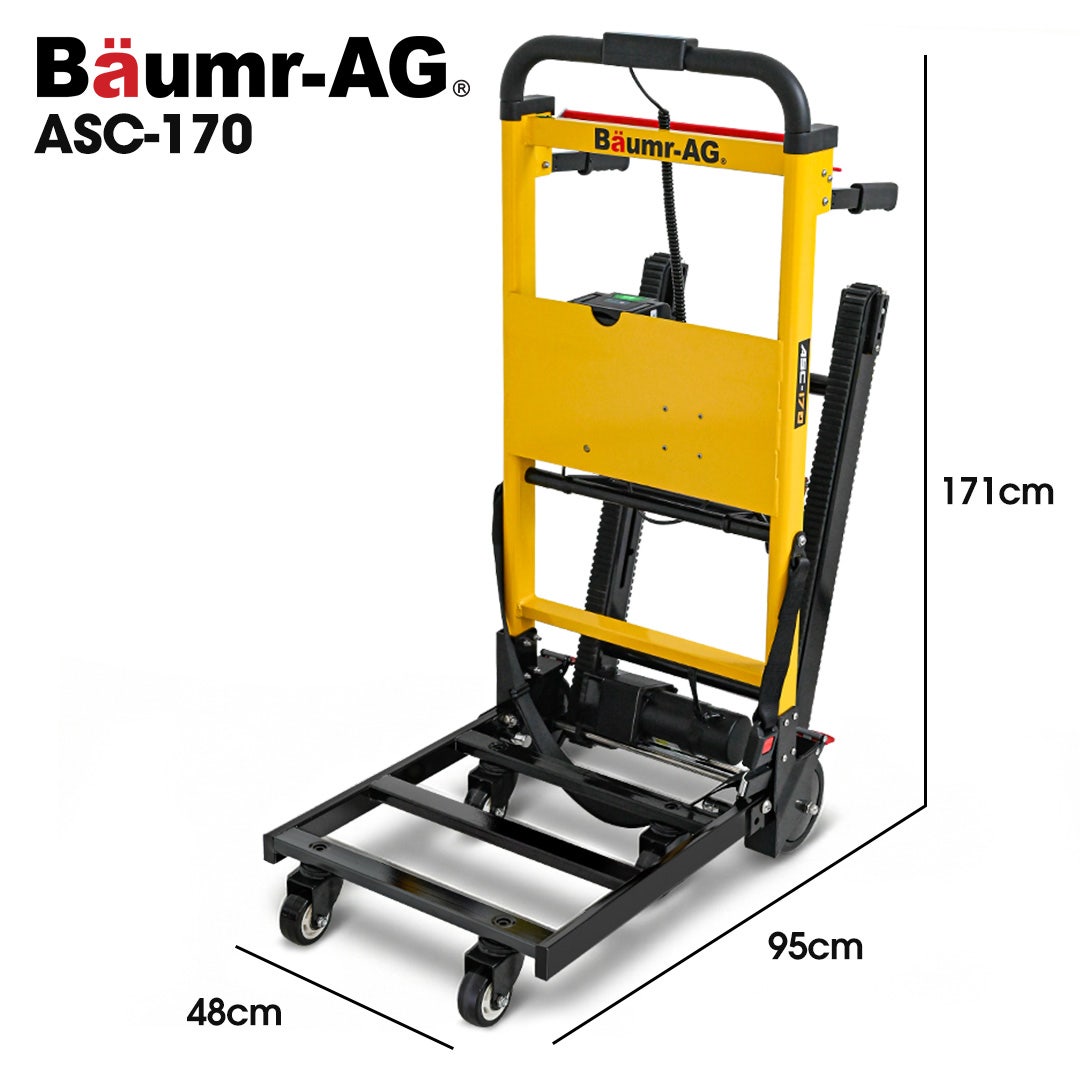 BAUMR-AG Electric Stair Climbing Hand Truck 159kg Load, Foldable Motorised Dolly Cart for Moving Furniture V219-MATSTCBM1CYA