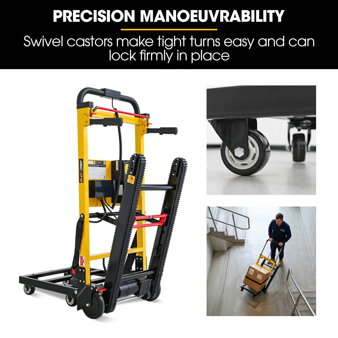 BAUMR-AG Electric Stair Climbing Hand Truck 159kg Load, Foldable Motorised Dolly Cart for Moving Furniture V219-MATSTCBM1CYA