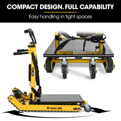 BAUMR-AG Heavy Duty 400W Electric Stair Climbing Hand Truck 210kg Load, Adjustable Tilt, Foldable Motorised V219-MATSTCBM4CYA