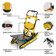 BAUMR-AG Heavy Duty 400W Electric Stair Climbing Hand Truck 210kg Load, Adjustable Tilt, Foldable Motorised V219-MATSTCBM4CYA
