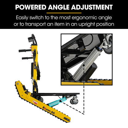 BAUMR-AG Heavy Duty 400W Electric Stair Climbing Hand Truck 210kg Load, Adjustable Tilt, Foldable Motorised V219-MATSTCBM4CYA