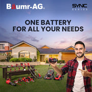 BAUMR-AG 520CX 40V SYNC 17" Cordless Lawn Mower Kit, Fast Charger, 2 x 4Ah Battery, 5 Cutting Heights, V219-MOWCLSBM520A