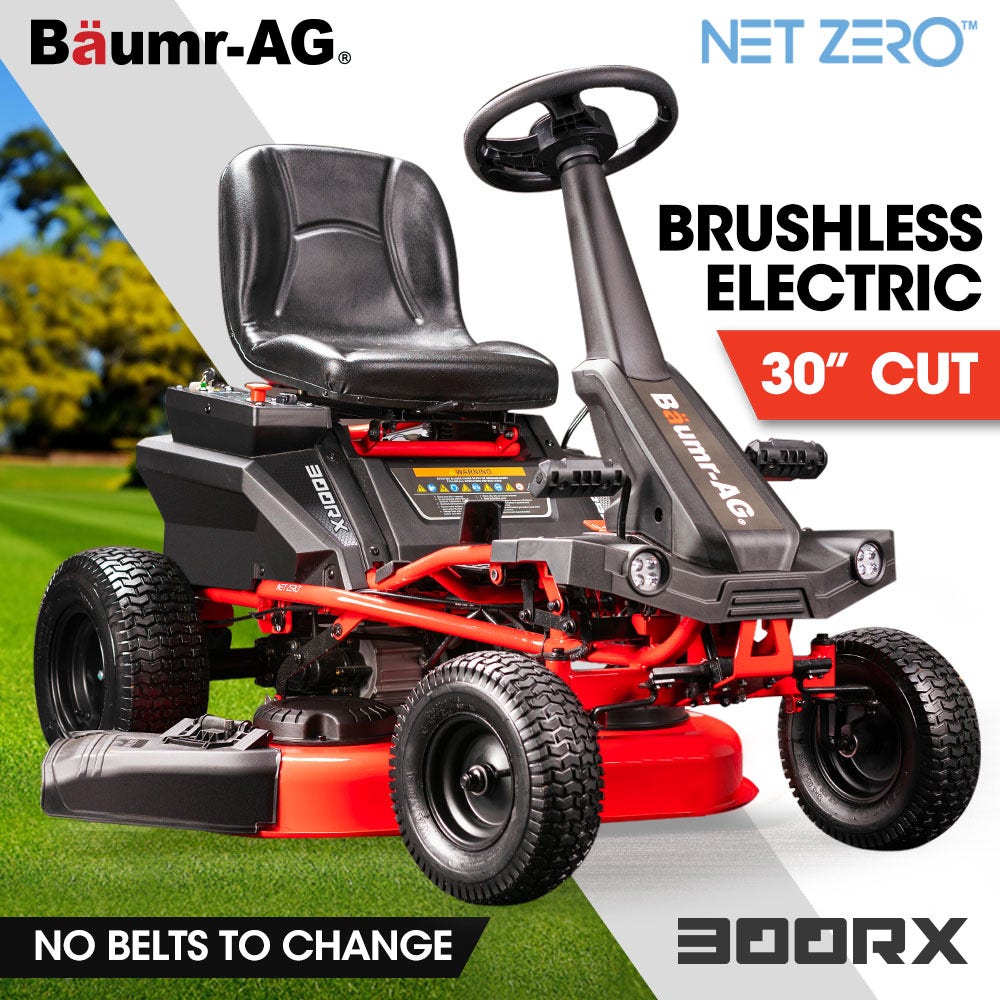 BAUMR-AG 30 Inch 48V Electric Ride On Lawn Mower Brushless Lawnmower 30" - 300RX V219-MOWCLSBMRAR30