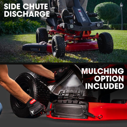 BAUMR-AG 30 Inch 48V Electric Ride On Lawn Mower Brushless Lawnmower 30" - 300RX V219-MOWCLSBMRAR30