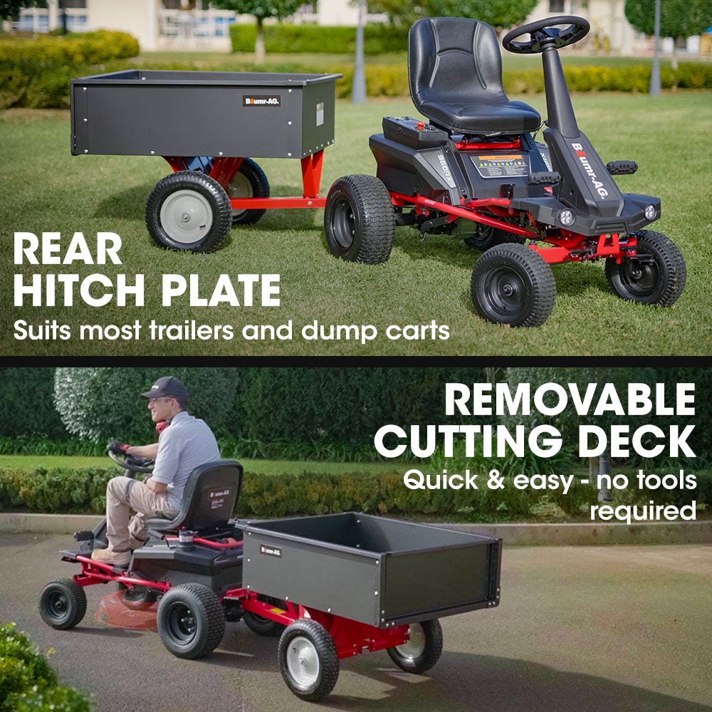 BAUMR-AG 30 Inch 48V Electric Ride On Lawn Mower Brushless Lawnmower 30" - 300RX V219-MOWCLSBMRAR30