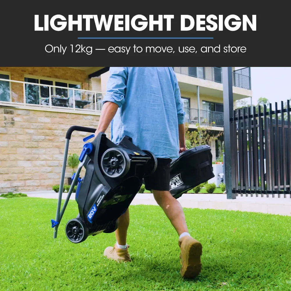 POWERBLADE 350CX 20V 13" Cordless Lawn Mower Kit, Fast Charger, 4Ah Battery, 5 Height, Brushless Electric, V219-MOWCLSPB1C3A