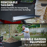 BAUMR-AG 270kg Capacity Metal Dump Cart, for Ride on Mower V219-MOWCRTBMAASD1