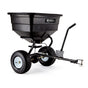 PLANTCRAFT Tow Behind Broadcast Spreader 90kg 105L Seed Fertiliser Tow Rotary V219-MOWCRTPLTAB90