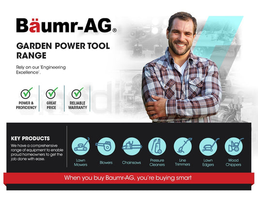 Baumr-AG 31CC Lawn Edger Petrol 4 Stroke Garden Grass Weed Trimmer Blade Cutting V219-MOWEDGBMRA488