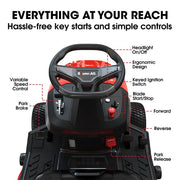 BAUMR-AG 38" Ride On Mower Tractor, Electric Start, 14hp 452cc, Hydrostatic, 100kg Towing, 7 Cut Heights V219-MOWRIDBMP38A