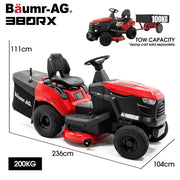BAUMR-AG 38" Ride On Mower Tractor, Electric Start, 14hp 452cc, Hydrostatic, 100kg Towing, 7 Cut Heights V219-MOWRIDBMP38A