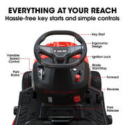 BAUMR-AG 38" Ride On Mower Lawn Tractor, Side Discharge or Mulch, Electric Start, 14hp 452cc, Hydrostatic, V219-MOWRIDBMP38SA