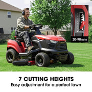 BAUMR-AG 38" Ride On Mower Lawn Tractor, Side Discharge or Mulch, Electric Start, 14hp 452cc, Hydrostatic, V219-MOWRIDBMP38SA