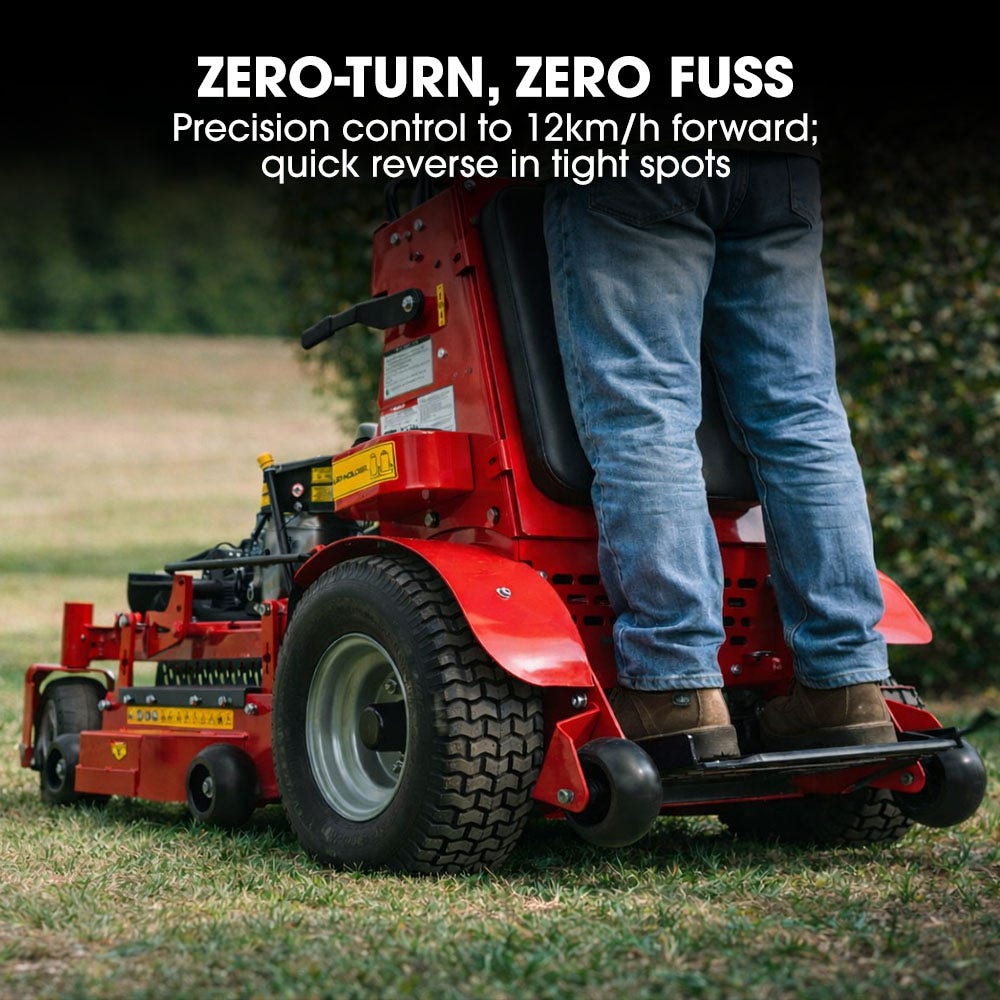 BAUMR-AG 32" Stand-On Zero-Turn Mower, Electric Start, 23hp, 764cc, Hydrostatic Drive, 10 Cut Heights V219-MOWRIDBMS32A