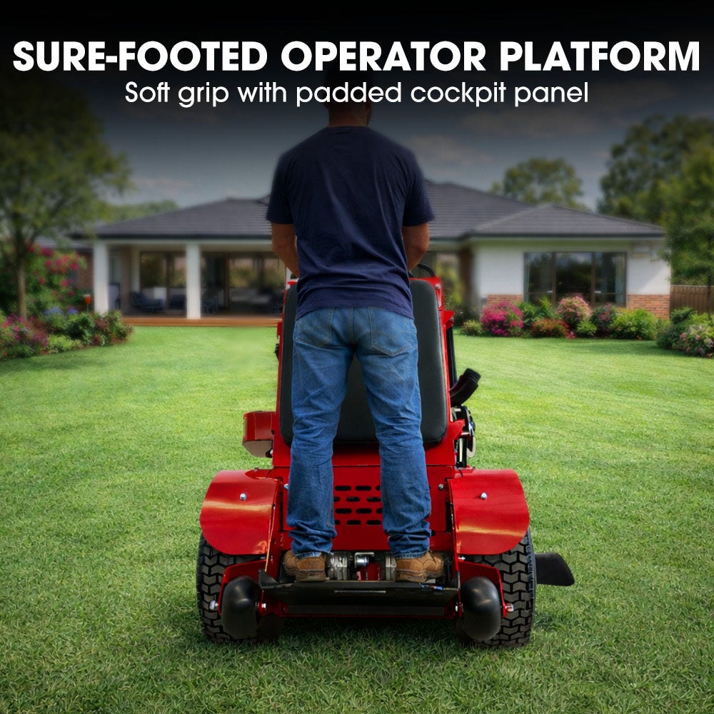 BAUMR-AG 32" Stand-On Zero-Turn Mower, Electric Start, 23hp, 764cc, Hydrostatic Drive, 10 Cut Heights V219-MOWRIDBMS32A