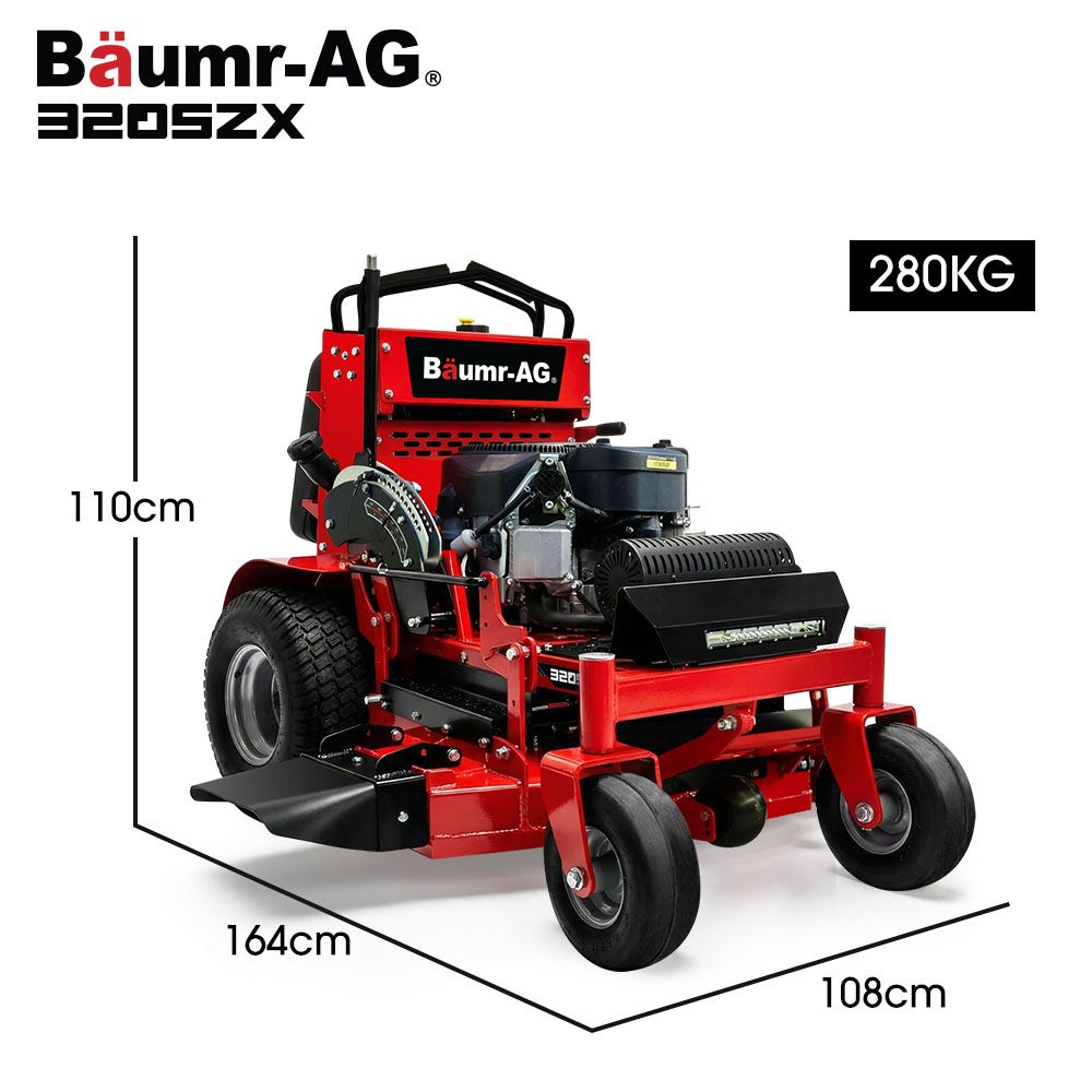 BAUMR-AG 32" Stand-On Zero-Turn Mower, Electric Start, 23hp, 764cc, Hydrostatic Drive, 10 Cut Heights V219-MOWRIDBMS32A
