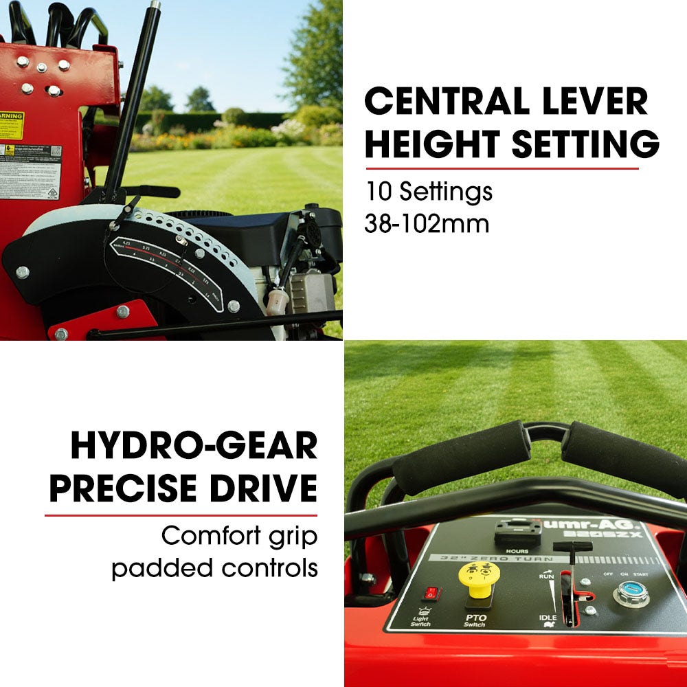 BAUMR-AG 32" Stand-On Zero-Turn Mower, Electric Start, 23hp, 764cc, Hydrostatic Drive, 10 Cut Heights V219-MOWRIDBMS32A