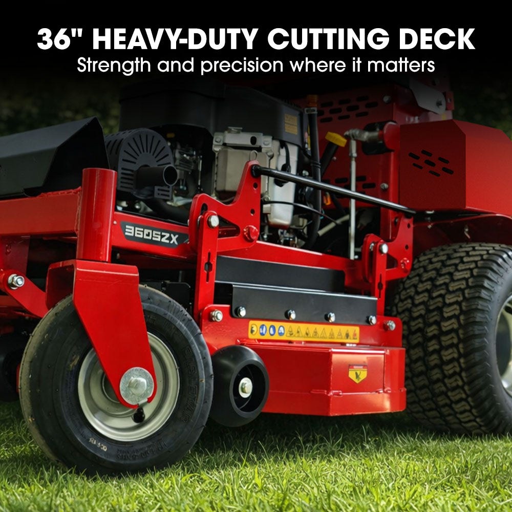 BAUMR-AG 36" Stand-On Zero-Turn Mower, Electric Start, 23hp, 764cc, Hydrostatic Drive, 10 Cut Heights V219-MOWRIDBMS36A
