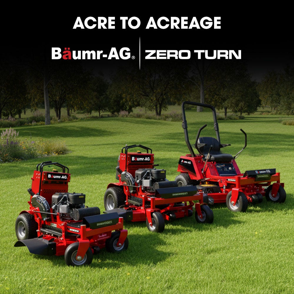 BAUMR-AG 50" Zero-Turn Ride On Mower, Electric Start, 23hp, 764cc, Hydrostatic Drive, 7 Cut Heights V219-MOWRIDBMZ50A