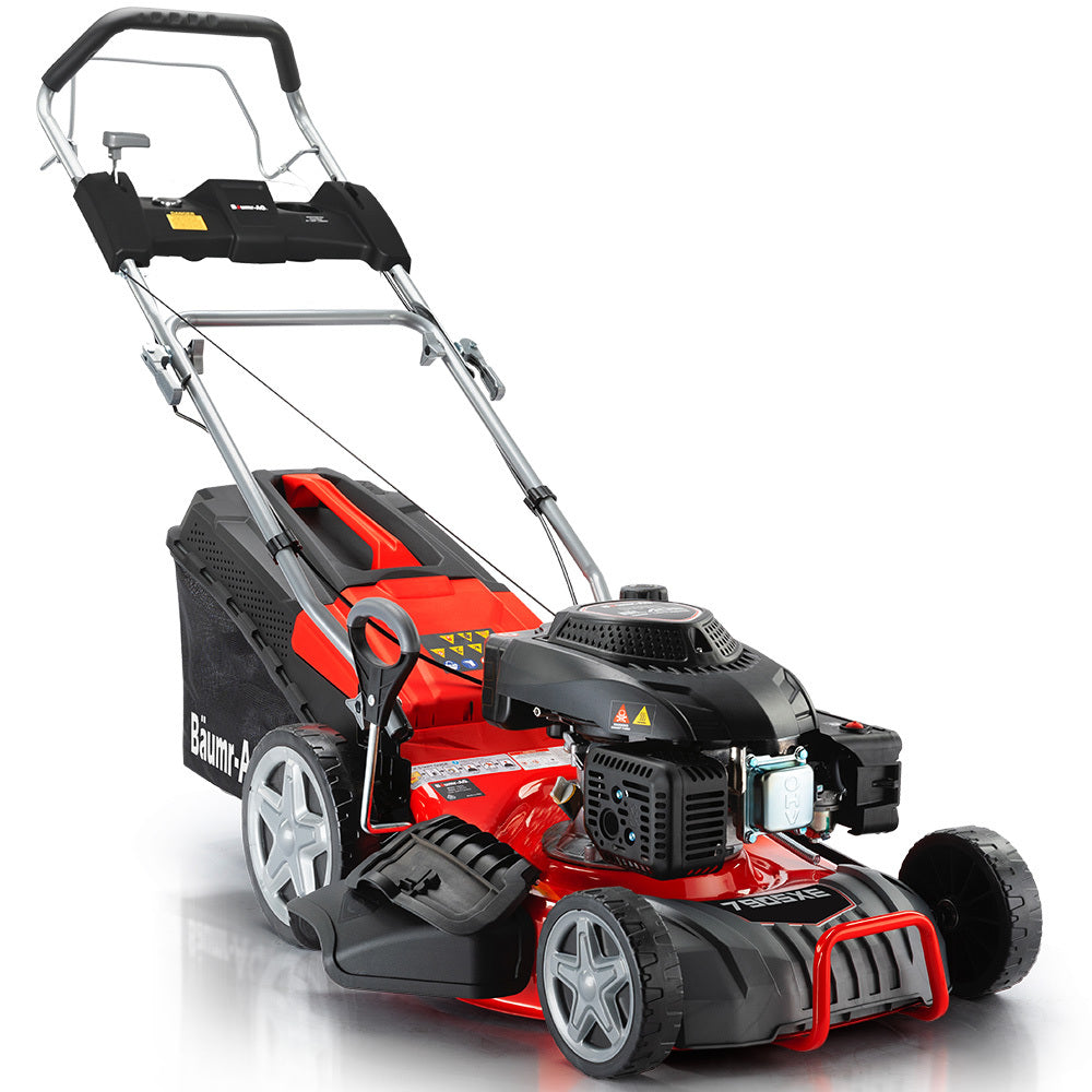 BAUMR-AG 18" 224cc Electric Start Self Propelled Lawn Mower, 7 Height, Steel Deck, 6HP, 4-Stroke Petrol V219-MOWSPRBM18EA
