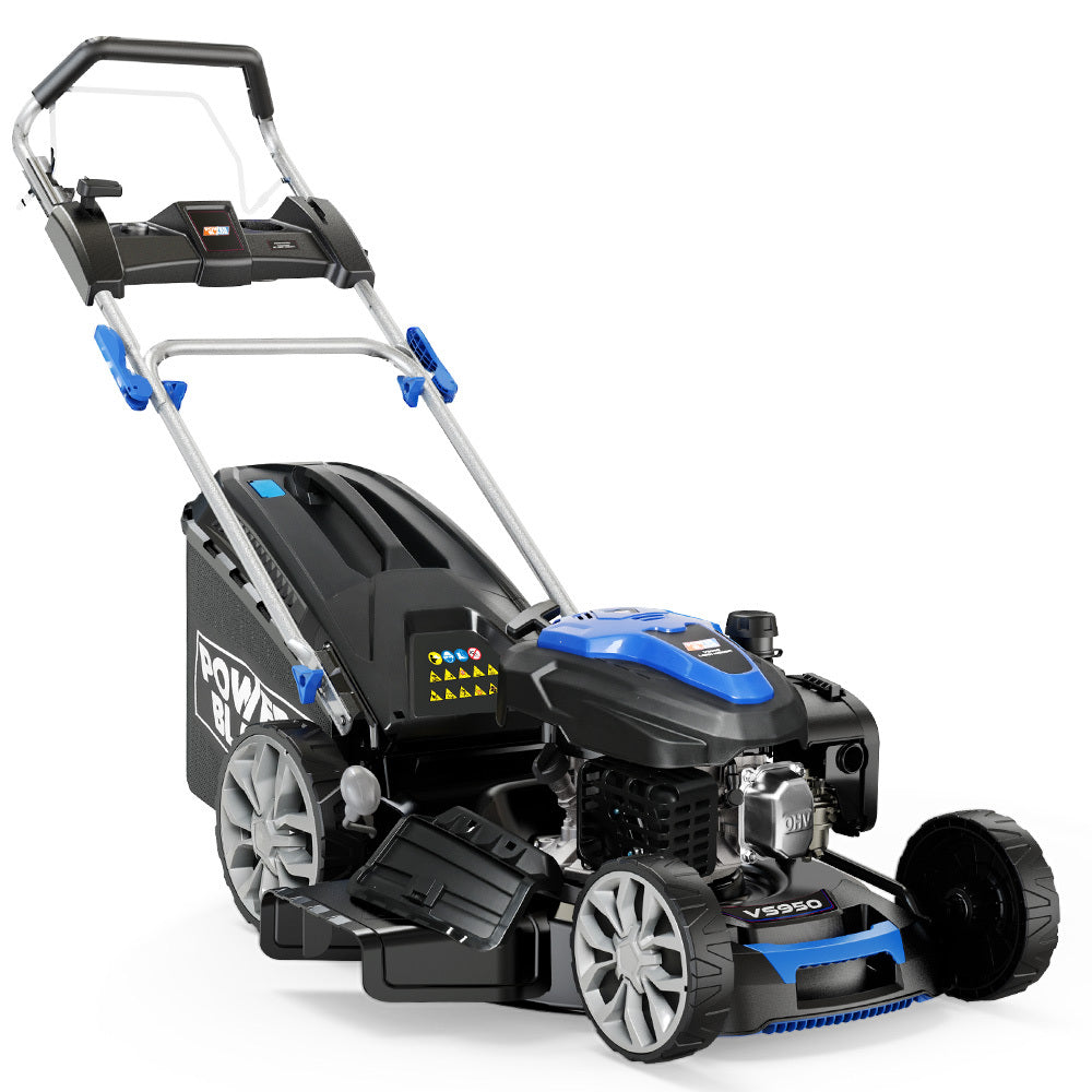 POWERBLADE 20" 200cc Self-Propelled Lawn Mower, Electric Start, 7 Height, Steel Deck, Deck Wash Port, OHV V219-MOWSPRPB20EA