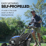 POWERBLADE 20" 200cc Self-Propelled Lawn Mower, Electric Start, 7 Height, Steel Deck, Deck Wash Port, OHV V219-MOWSPRPB20EA